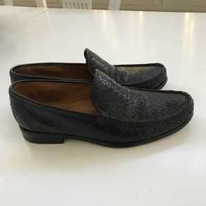 Allen Edmonds Positano 49341 Italy leather woven black men’s loafers 8.5 D